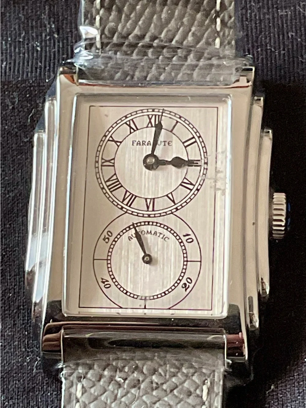 NIB AUTOMATIC Art Deco Farasute Dual Dial Doctors Watch Full Set